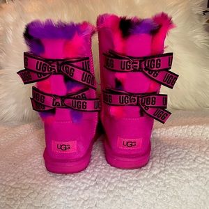 UGG Kids Bailey Bow Plaid Punk Boot